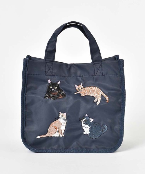 Bleu Bleuet(ブルーブルーエ)の「ナイロン刺繍ランチトートバッグ(トートバッグ・レディース・ベージュ/ネイビー/ブラック/グレー・FREE)」の21枚目の写真