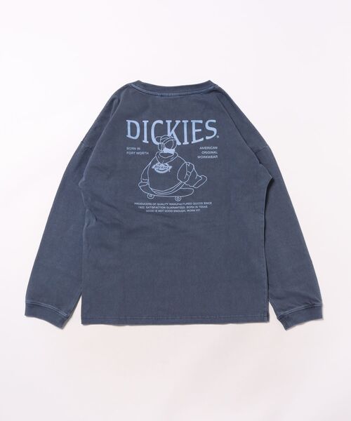 Dickies（ディッキーズ）の「【ムラサキスポーツ限定】Dickies/ディッキーズ DK Pigment dye L/T shirt キッズ ロンT 253K30M201（Tシャツ/カットソー・キッズ・ブラック/ブルー/ホワイト・130cm/140cm/150cm/160cm）」の6枚目の写真