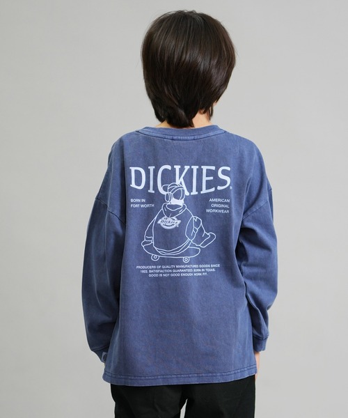 Dickies（ディッキーズ）の「【ムラサキスポーツ限定】Dickies/ディッキーズ DK Pigment dye L/T shirt キッズ ロンT 253K30M201（Tシャツ/カットソー・キッズ・ブラック/ブルー/ホワイト・130cm/140cm/150cm/160cm）」の15枚目の写真