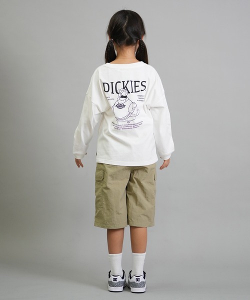 Dickies（ディッキーズ）の「【ムラサキスポーツ限定】Dickies/ディッキーズ DK Pigment dye L/T shirt キッズ ロンT 253K30M201（Tシャツ/カットソー・キッズ・ブラック/ブルー/ホワイト・130cm/140cm/150cm/160cm）」の21枚目の写真