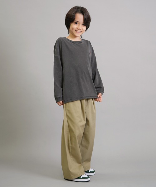 Dickies（ディッキーズ）の「【ムラサキスポーツ限定】Dickies/ディッキーズ DK Pigment dye L/T shirt キッズ ロンT 253K30M201（Tシャツ/カットソー・キッズ・ブラック/ブルー/ホワイト・130cm/140cm/150cm/160cm）」の19枚目の写真