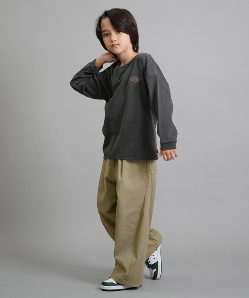 Dickies（ディッキーズ）の「【ムラサキスポーツ限定】Dickies/ディッキーズ DK Pigment dye L/T shirt キッズ ロンT 253K30M201（Tシャツ/カットソー・キッズ・ブラック/ブルー/ホワイト・130cm/140cm/150cm/160cm）」の17枚目の写真