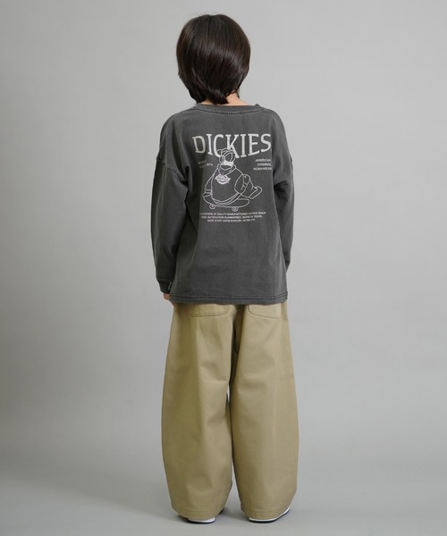 Dickies（ディッキーズ）の「【ムラサキスポーツ限定】Dickies/ディッキーズ DK Pigment dye L/T shirt キッズ ロンT 253K30M201（Tシャツ/カットソー・キッズ・ブラック/ブルー/ホワイト・130cm/140cm/150cm/160cm）」の16枚目の写真