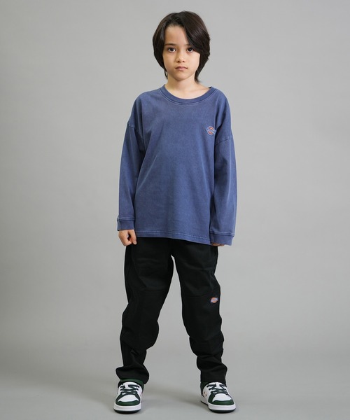 Dickies（ディッキーズ）の「【ムラサキスポーツ限定】Dickies/ディッキーズ DK Pigment dye L/T shirt キッズ ロンT 253K30M201（Tシャツ/カットソー・キッズ・ブラック/ブルー/ホワイト・130cm/140cm/150cm/160cm）」の14枚目の写真