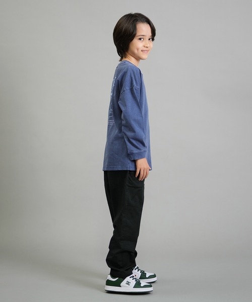 Dickies（ディッキーズ）の「【ムラサキスポーツ限定】Dickies/ディッキーズ DK Pigment dye L/T shirt キッズ ロンT 253K30M201（Tシャツ/カットソー・キッズ・ブラック/ブルー/ホワイト・130cm/140cm/150cm/160cm）」の13枚目の写真