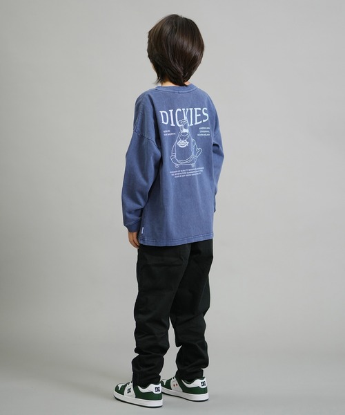 Dickies（ディッキーズ）の「【ムラサキスポーツ限定】Dickies/ディッキーズ DK Pigment dye L/T shirt キッズ ロンT 253K30M201（Tシャツ/カットソー・キッズ・ブラック/ブルー/ホワイト・130cm/140cm/150cm/160cm）」の11枚目の写真