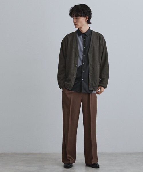 tk.TAKEO KIKUCHI（ティーケータケオキクチ）の「ニットライクジャカードカーディガン（カーディガン/ボレロ・メンズ・チャコールグレー/マスタード/モスグリーン・03/02/04）」の6枚目の写真