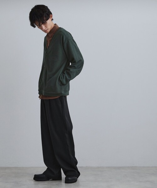 tk.TAKEO KIKUCHI（ティーケータケオキクチ）の「ニットライクジャカードカーディガン（カーディガン/ボレロ・メンズ・チャコールグレー/マスタード/モスグリーン・03/02/04）」の14枚目の写真