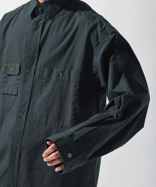 niko and...（ニコアンド）の「製品染めワークシャツ（シャツ/ブラウス・メンズ・ネイビー/アイボリー・MEDIUM/LARGE）」の7枚目の写真
