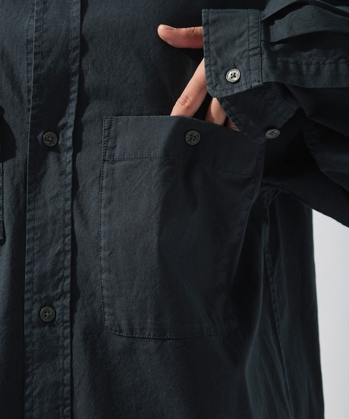 niko and...（ニコアンド）の「製品染めワークシャツ（シャツ/ブラウス・メンズ・ネイビー/アイボリー・MEDIUM/LARGE）」の8枚目の写真