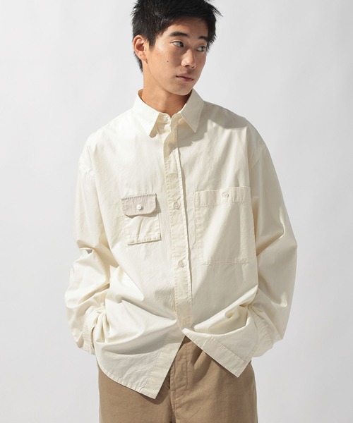 niko and...（ニコアンド）の「製品染めワークシャツ（シャツ/ブラウス・メンズ・ネイビー/アイボリー・MEDIUM/LARGE）」の21枚目の写真
