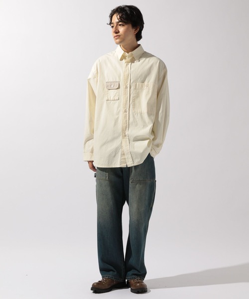 niko and...（ニコアンド）の「製品染めワークシャツ（シャツ/ブラウス・メンズ・ネイビー/アイボリー・MEDIUM/LARGE）」の14枚目の写真