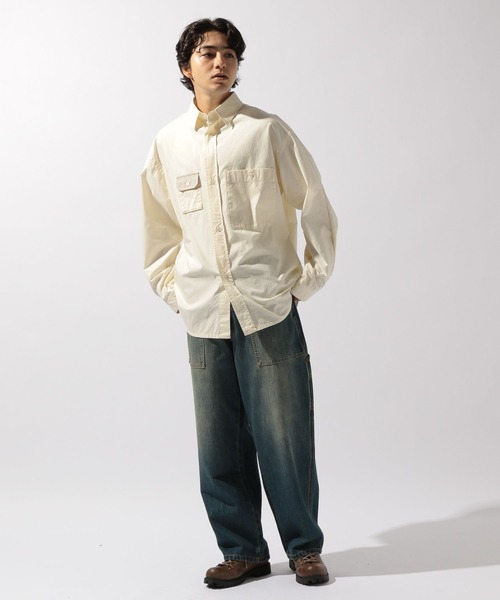 製品染めワークシャツ（シャツ/ブラウス）｜niko and