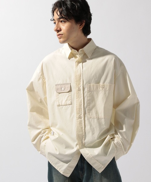 niko and...（ニコアンド）の「製品染めワークシャツ（シャツ/ブラウス・メンズ・ネイビー/アイボリー・MEDIUM/LARGE）」の16枚目の写真
