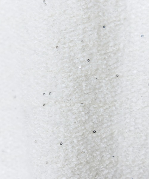 INED（イネド）の「ツイード風ニットジレ【アンサンブル対応】（カーディガン/ボレロ・レディース・オフホワイト/ブラウン・9号）」の10枚目の写真