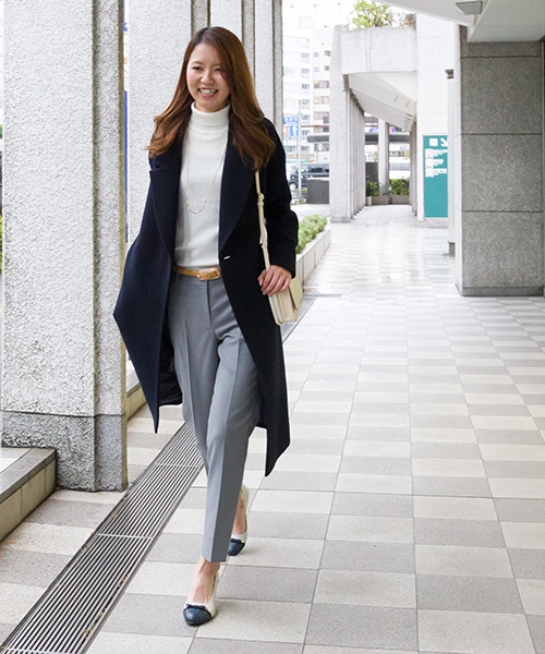 NATURAL BEAUTY BASIC（ナチュラルビューティーベーシック）の「ミラノリブタートルニット（ニット/セーター・レディース・グリーン/ネイビー/イエロー系その他/グレー/ホワイト系その他・MEDIUM）」の17枚目の写真