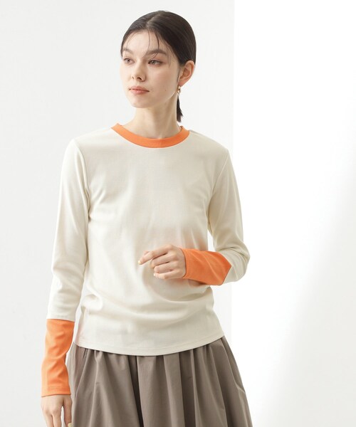 THE SHOP TK （ザ ショップ ティーケー ）の「バイカラーテレコプルオーバー（Tシャツ/カットソー・レディース・ブラック系4/アイボリー系4/グレー系4・12/13）」の10枚目の写真