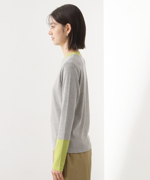 THE SHOP TK （ザ ショップ ティーケー ）の「バイカラーテレコプルオーバー（Tシャツ/カットソー・レディース・ブラック系4/アイボリー系4/グレー系4・12/13）」の17枚目の写真