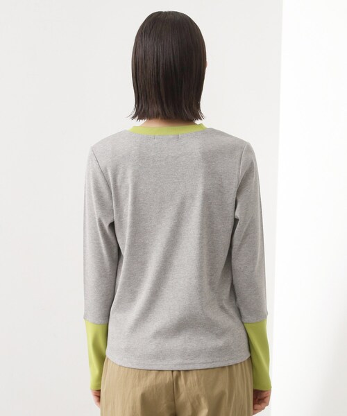 THE SHOP TK （ザ ショップ ティーケー ）の「バイカラーテレコプルオーバー（Tシャツ/カットソー・レディース・ブラック系4/アイボリー系4/グレー系4・12/13）」の16枚目の写真