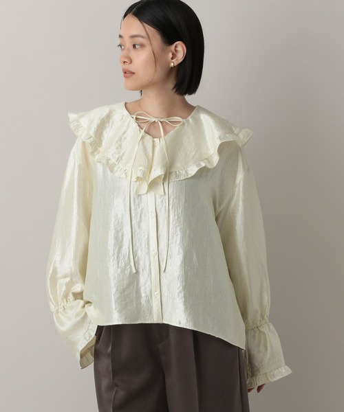 セール】ビックカラーラッフルブラウス（シャツ/ブラウス）｜A part by