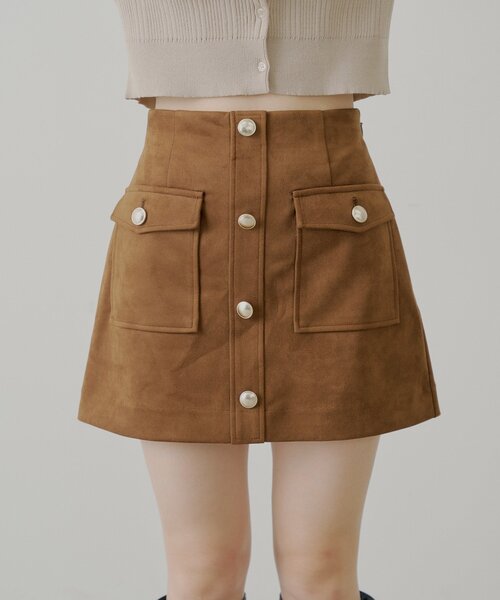 コタン様④ Chico（チコ）の「フロントボタンスエード台形スカート（スカート