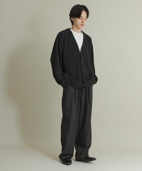 SENSE OF PLACE by URBAN RESEARCH(センスオブプレイスバイアーバンリサーチ)の「ウールタッチジャージカーディガン(カーディガン/ボレロ・メンズ・ブラック/グレー/ミント・MEDIUM/LARGE)」の7枚目の写真