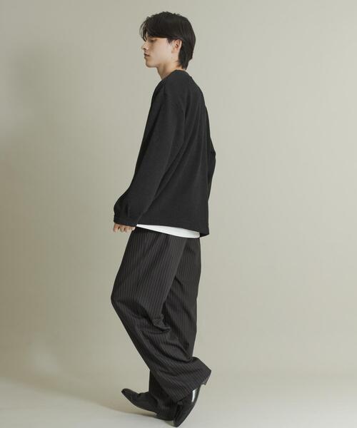 SENSE OF PLACE by URBAN RESEARCH(センスオブプレイスバイアーバンリサーチ)の「ウールタッチジャージカーディガン(カーディガン/ボレロ・メンズ・ブラック/グレー/ミント・MEDIUM/LARGE)」の8枚目の写真