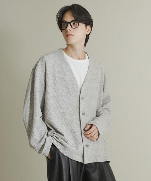SENSE OF PLACE by URBAN RESEARCH(センスオブプレイスバイアーバンリサーチ)の「ウールタッチジャージカーディガン(カーディガン/ボレロ・メンズ・ブラック/グレー/ミント・MEDIUM/LARGE)」の12枚目の写真
