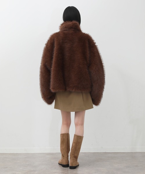 セール】【NOGLE/ノグル】スタンドミックスファーコート（ブルゾン