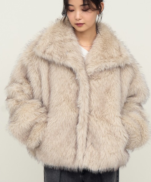 NOGLE/ノグル】スタンドミックスファーコート（ブルゾン）｜NOGLE