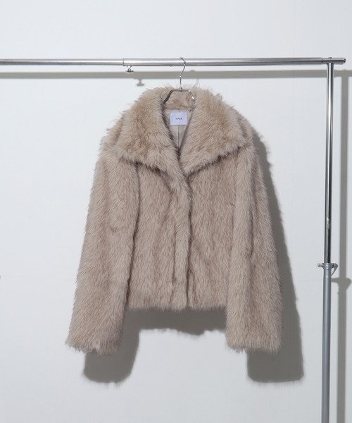 セール】【NOGLE/ノグル】スタンドミックスファーコート（ブルゾン