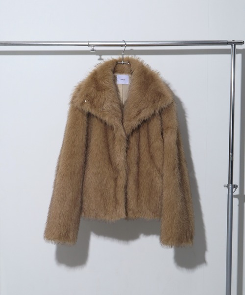 セール】【NOGLE/ノグル】スタンドミックスファーコート（ブルゾン