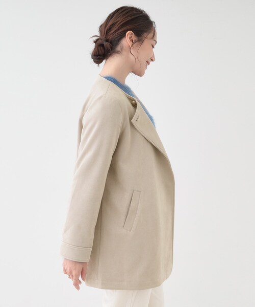 DRESKIP(ドレスキップ)の「【S-LL】上品さを纏う やわらかフェイクスエード ミドル丈ブルゾン(ブルゾン・レディース・ライトベージュ/ライトブルー/チャコールグレー・02/01/04/03)」の20枚目の写真