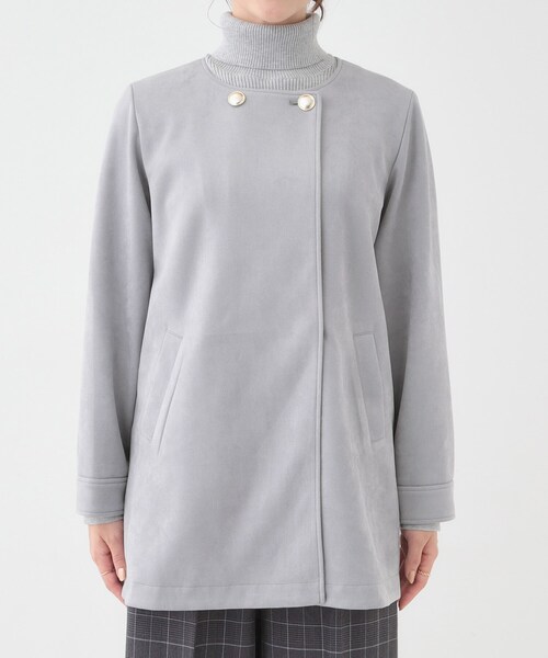 DRESKIP(ドレスキップ)の「【S-LL】上品さを纏う やわらかフェイクスエード ミドル丈ブルゾン(ブルゾン・レディース・ライトベージュ/ライトブルー/チャコールグレー・02/01/04/03)」の11枚目の写真