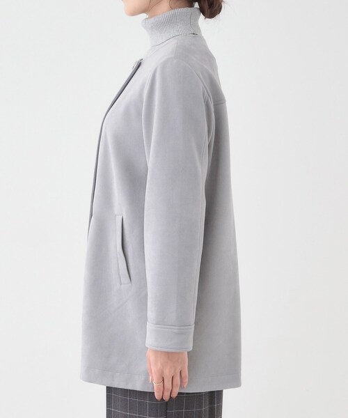 DRESKIP(ドレスキップ)の「【S-LL】上品さを纏う やわらかフェイクスエード ミドル丈ブルゾン(ブルゾン・レディース・ライトベージュ/ライトブルー/チャコールグレー・02/01/04/03)」の12枚目の写真