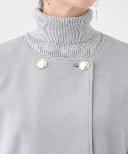 DRESKIP(ドレスキップ)の「【S-LL】上品さを纏う やわらかフェイクスエード ミドル丈ブルゾン(ブルゾン・レディース・ライトベージュ/ライトブルー/チャコールグレー・02/01/04/03)」の14枚目の写真