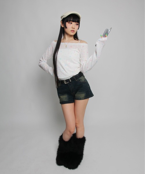 IMARI(イマリ)の「【 IMARI / イマリ 】 ドーパミン カラフル スター シアー ロング スリーブ TEE #(Tシャツ/カットソー・レディース・ホワイト・FREE)」の10枚目の写真
