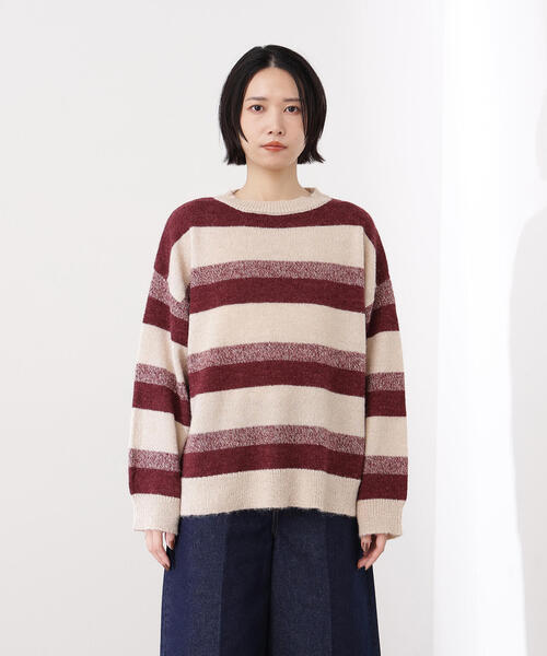 N.（N. Natural Beauty Basic）（エヌエヌナチュラルビューティーベーシック）の「ヘアリーボーダーニット（ニット/セーター・レディース・ベージュ系その他/ブルー系その他/ブラウン系その他・MEDIUM）」の20枚目の写真