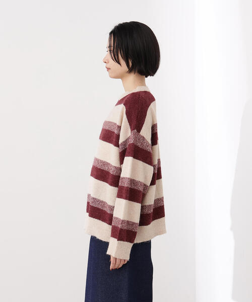 N.（N. Natural Beauty Basic）（エヌエヌナチュラルビューティーベーシック）の「ヘアリーボーダーニット（ニット/セーター・レディース・ベージュ系その他/ブルー系その他/ブラウン系その他・MEDIUM）」の21枚目の写真