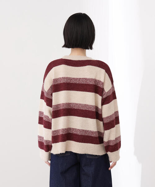 N.（N. Natural Beauty Basic）（エヌエヌナチュラルビューティーベーシック）の「ヘアリーボーダーニット（ニット/セーター・レディース・ベージュ系その他/ブルー系その他/ブラウン系その他・MEDIUM）」の22枚目の写真