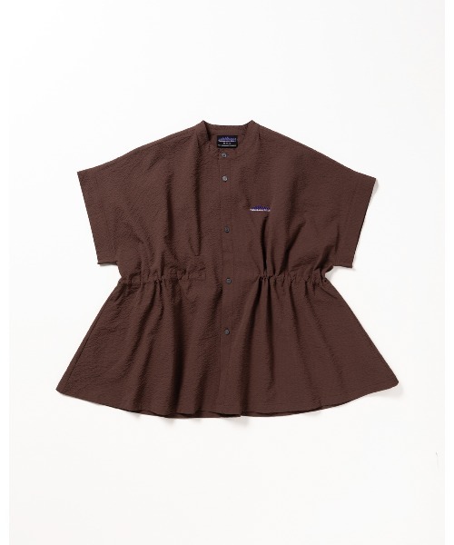 THOUSAND MILE（サウザンドマイル）の「[L's]WAIST DRAWCODE SHIRT SEERSUCKER/ウエストドローコードシャツ シアサッカー（シャツ/ブラウス・レディース・ブラック/ブラウン/ネイビー/イエロー・FREE）」の3枚目の写真