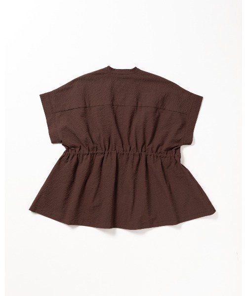 THOUSAND MILE（サウザンドマイル）の「[L's]WAIST DRAWCODE SHIRT SEERSUCKER/ウエストドローコードシャツ シアサッカー（シャツ/ブラウス・レディース・ブラック/ブラウン/ネイビー/イエロー・FREE）」の7枚目の写真