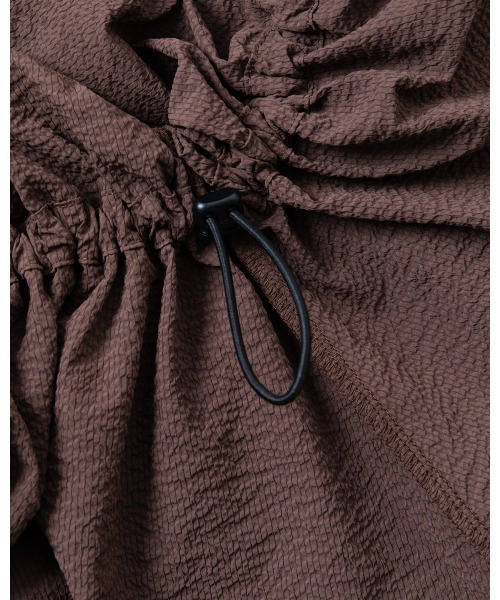 THOUSAND MILE（サウザンドマイル）の「[L's]WAIST DRAWCODE SHIRT SEERSUCKER/ウエストドローコードシャツ シアサッカー（シャツ/ブラウス・レディース・ブラック/ブラウン/ネイビー/イエロー・FREE）」の13枚目の写真