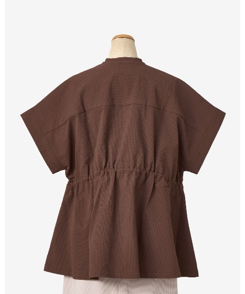 THOUSAND MILE（サウザンドマイル）の「[L's]WAIST DRAWCODE SHIRT SEERSUCKER/ウエストドローコードシャツ シアサッカー（シャツ/ブラウス・レディース・ブラック/ブラウン/ネイビー/イエロー・FREE）」の21枚目の写真