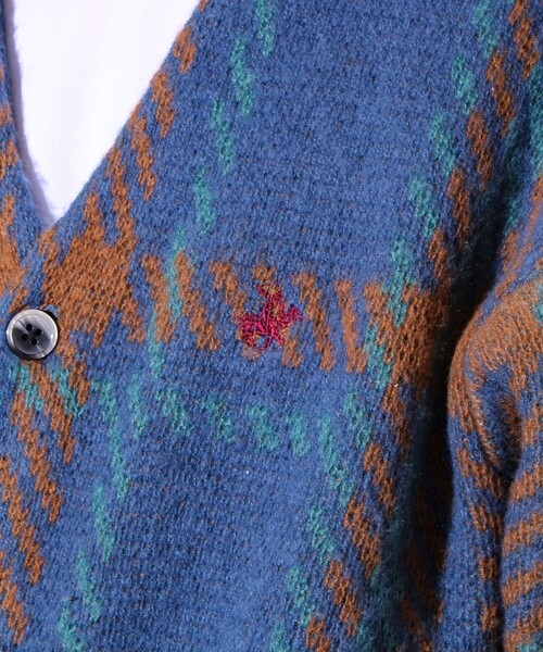 BEVERLY HILLS POLO CLUB（ビバリーヒルズポロクラブ）の「【実績品番/UNISEX/別注柄あり】【BHPC】モヘヤタッチニットカーディガン（カーディガン/ボレロ・メンズ・ブラウン系その他/ホワイト系その他/ブルー系その他/グレー系その他/ブラック/レッド/グレー/ブルー・XL/L/M）」の10枚目の写真