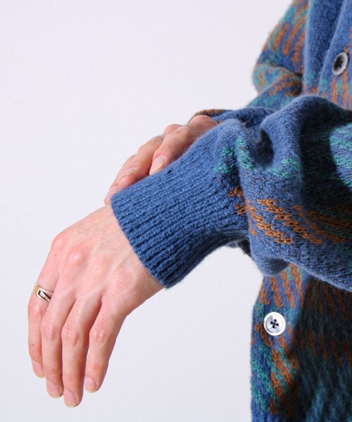 BEVERLY HILLS POLO CLUB（ビバリーヒルズポロクラブ）の「【実績品番/UNISEX/別注柄あり】【BHPC】モヘヤタッチニットカーディガン（カーディガン/ボレロ・メンズ・ブラウン系その他/ホワイト系その他/ブルー系その他/グレー系その他/ブラック/レッド/グレー/ブルー・XL/L/M）」の11枚目の写真