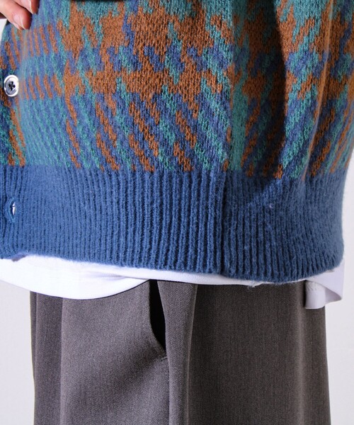 BEVERLY HILLS POLO CLUB（ビバリーヒルズポロクラブ）の「【実績品番/UNISEX/別注柄あり】【BHPC】モヘヤタッチニットカーディガン（カーディガン/ボレロ・メンズ・ブラウン系その他/ホワイト系その他/ブルー系その他/グレー系その他/ブラック/レッド/グレー/ブルー・XL/L/M）」の12枚目の写真