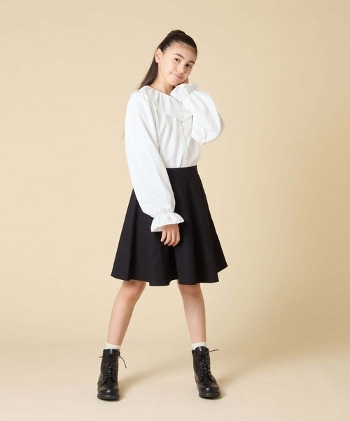 a.v.v（アーヴェヴェ）の「[120-160]アソートフレアスカート（スカート・キッズ・ネイビー/ブラック・120/130/140/160/150）」の7枚目の写真