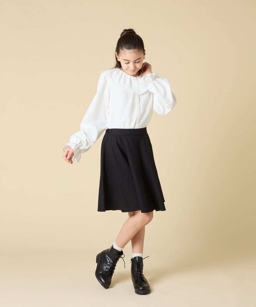a.v.v（アーヴェヴェ）の「[120-160]アソートフレアスカート（スカート・キッズ・ネイビー/ブラック・120/130/140/160/150）」の4枚目の写真