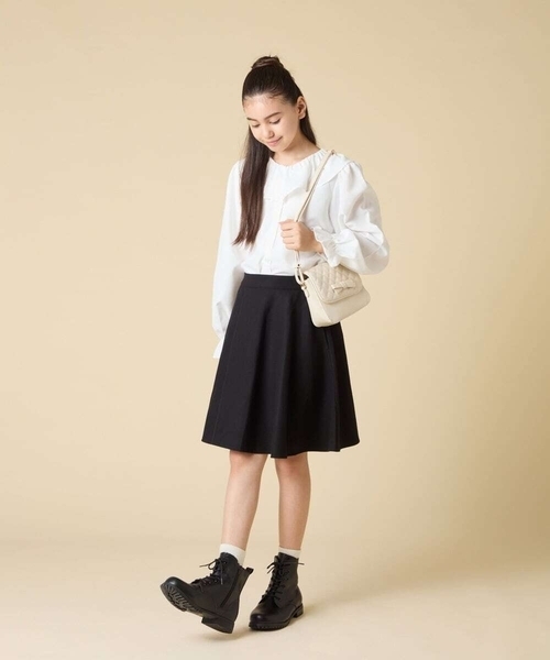 a.v.v（アーヴェヴェ）の「[120-160]アソートフレアスカート（スカート・キッズ・ネイビー/ブラック・120/130/140/160/150）」の17枚目の写真
